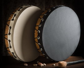Бубен Shamanic synthetic drum Beige 50х50 - Бубен Shamanic synthetic drum Beige 50х50