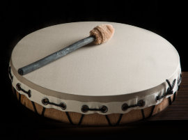 Бубен Shamanic synthetic drum Beige 50х50 - Бубен Shamanic synthetic drum Beige 50х50
